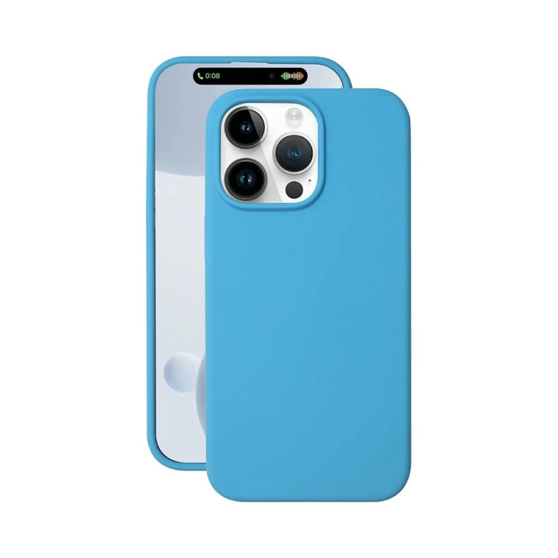Чехол Liquid Silicone Case Pro Magsafe для Apple iPhone 15 Pro Max, голубой, Deppa