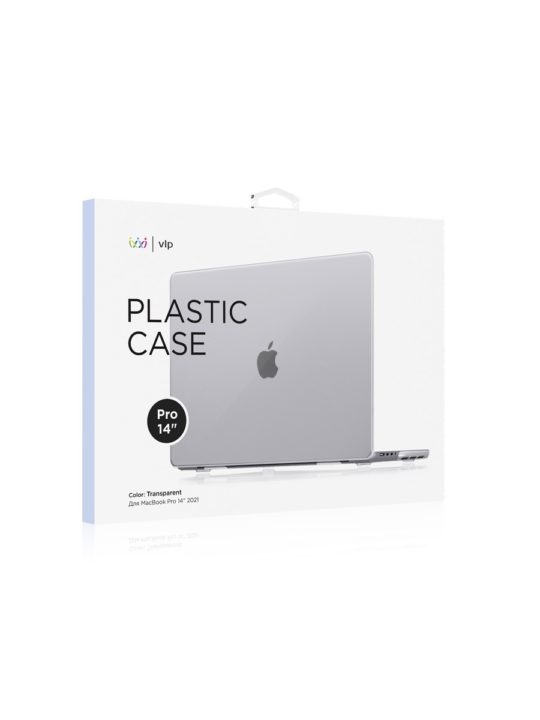 Чехол защитный "vlp" Plastic Case для MacBook Pro 14'' 2021, прозрачный