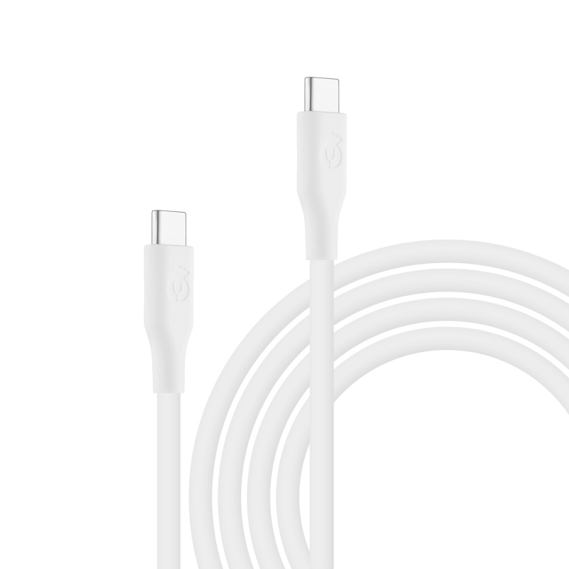 Зарядный кабель uBear Life UCB-C/UCB-C, 100W, 5А, 2м, белый