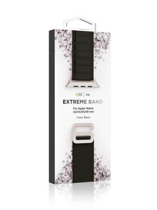 Ремешок нейлоновый Extreme Band "vlp" для Apple Watch 42/44/45/49mm, черный