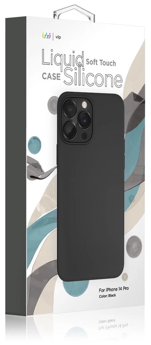 Чехол защитный "vlp" Silicone case для iPhone 14 Pro, черный