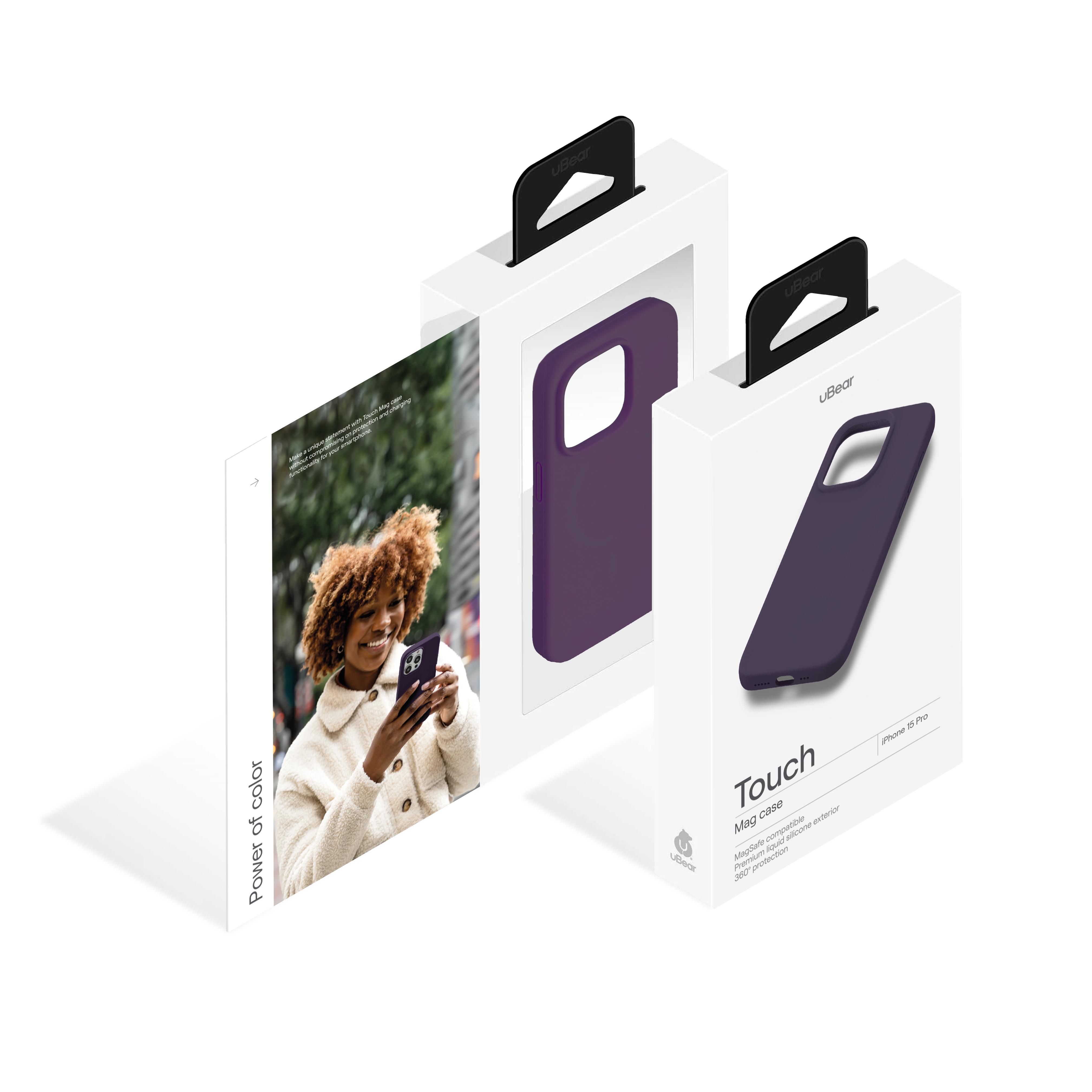 Чехол защитный uBear Touch Mag Case для iPhone 15 Pro, MagSafe совместимый, силикон, софт-тач