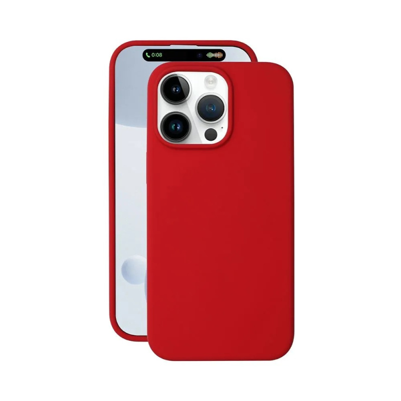 Чехол Liquid Silicone Case Pro Magsafe для Apple iPhone 15 Pro Max, красный, Deppa