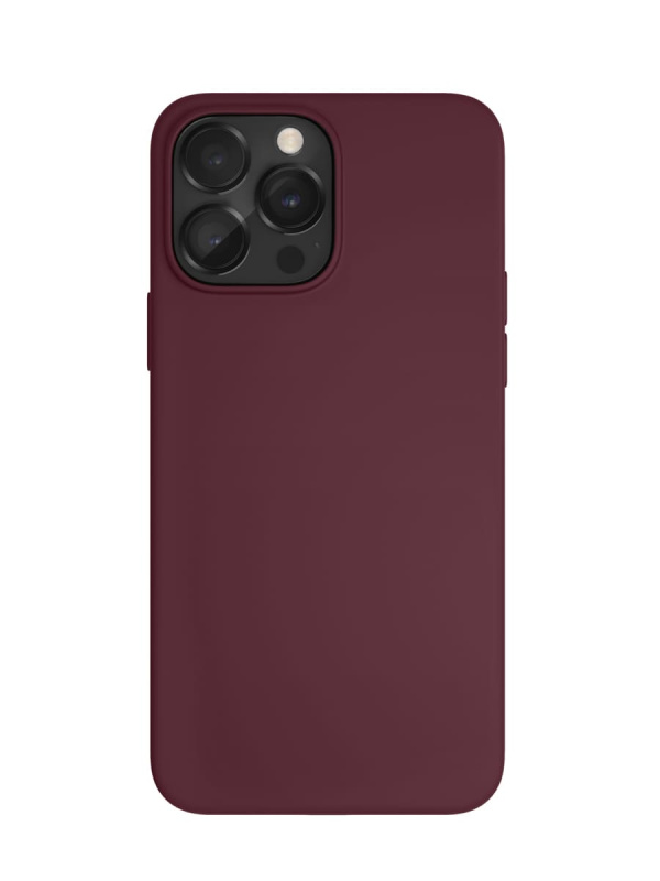 Чехол защитный "vlp" Silicone case с MagSafe для iPhone 14 Pro, марсала