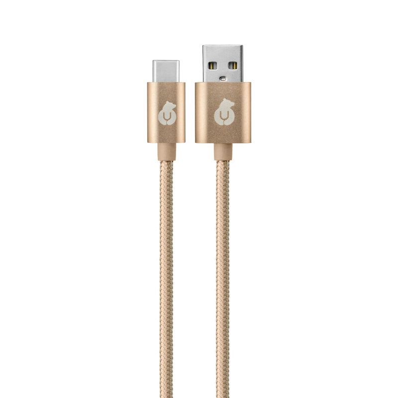 Зарядный кабель CORD USB-C to USB-A Cable, 1,2m, золотой
