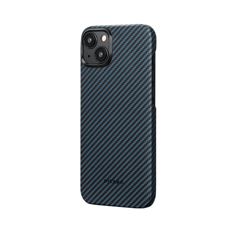 Чехол Pitaka MagEZ Case 4 для iPhone 15 Plus (6.7"), черно-синий, кевлар (арамид)