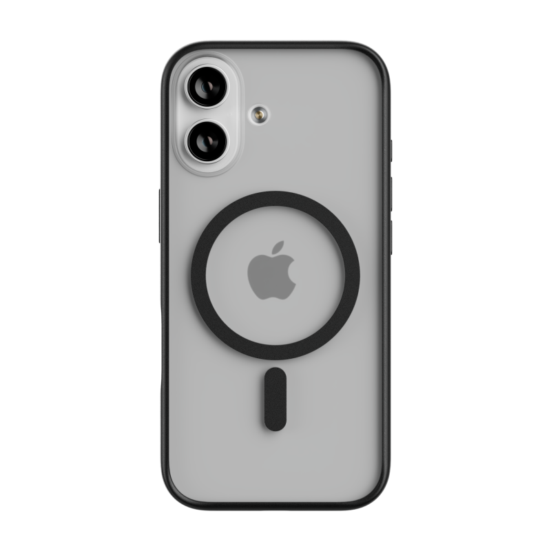 На фото изображено Чехол защитный uBear Cloud Mag Case для iPhone 17, MagSafe, черный