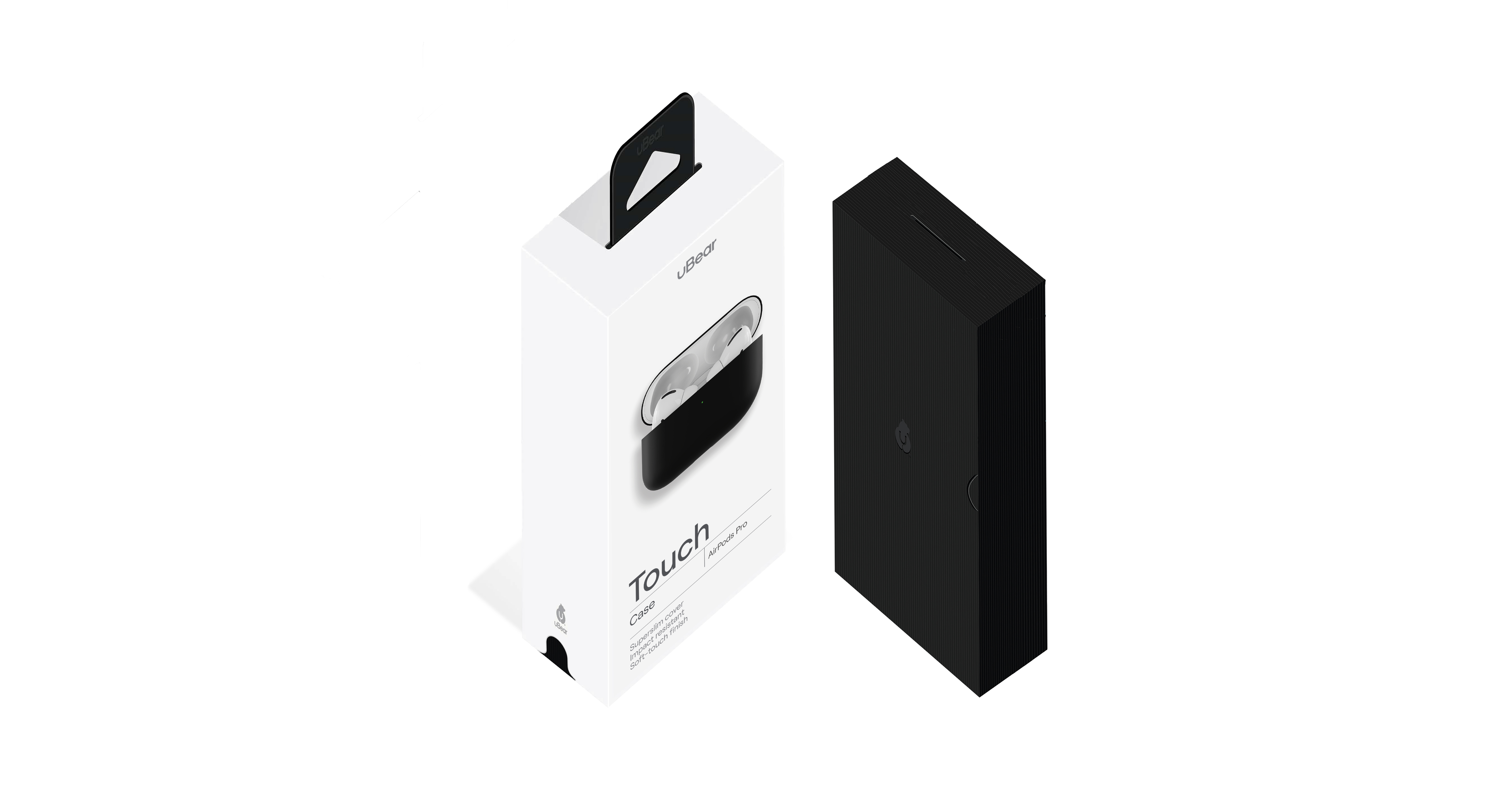 Ультратонкий силиконовый чехол Touch Case for AirPods Pro (всего 0,8 мм), чёрный