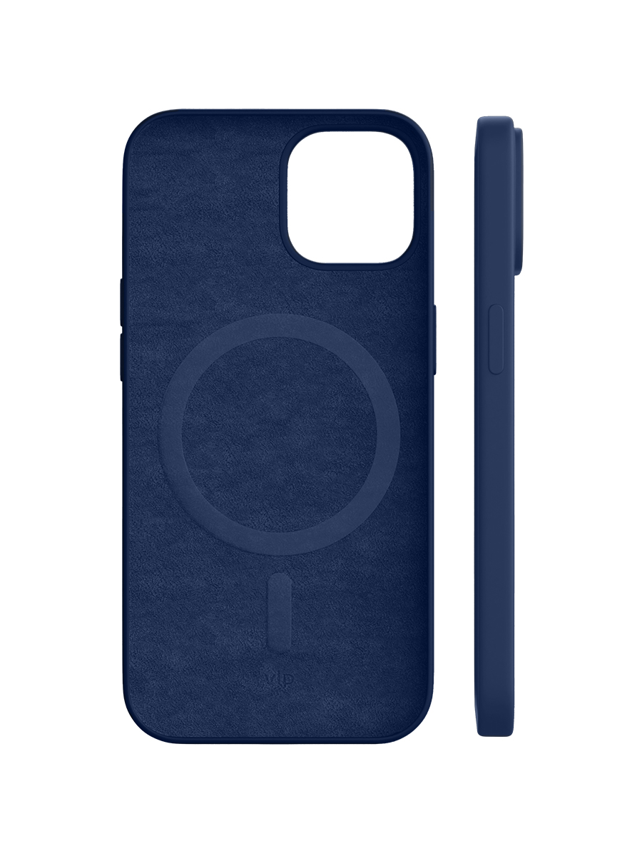 Чехол защитный "vlp" Silicone case с MagSafe для iPhone 14, темно-синий
