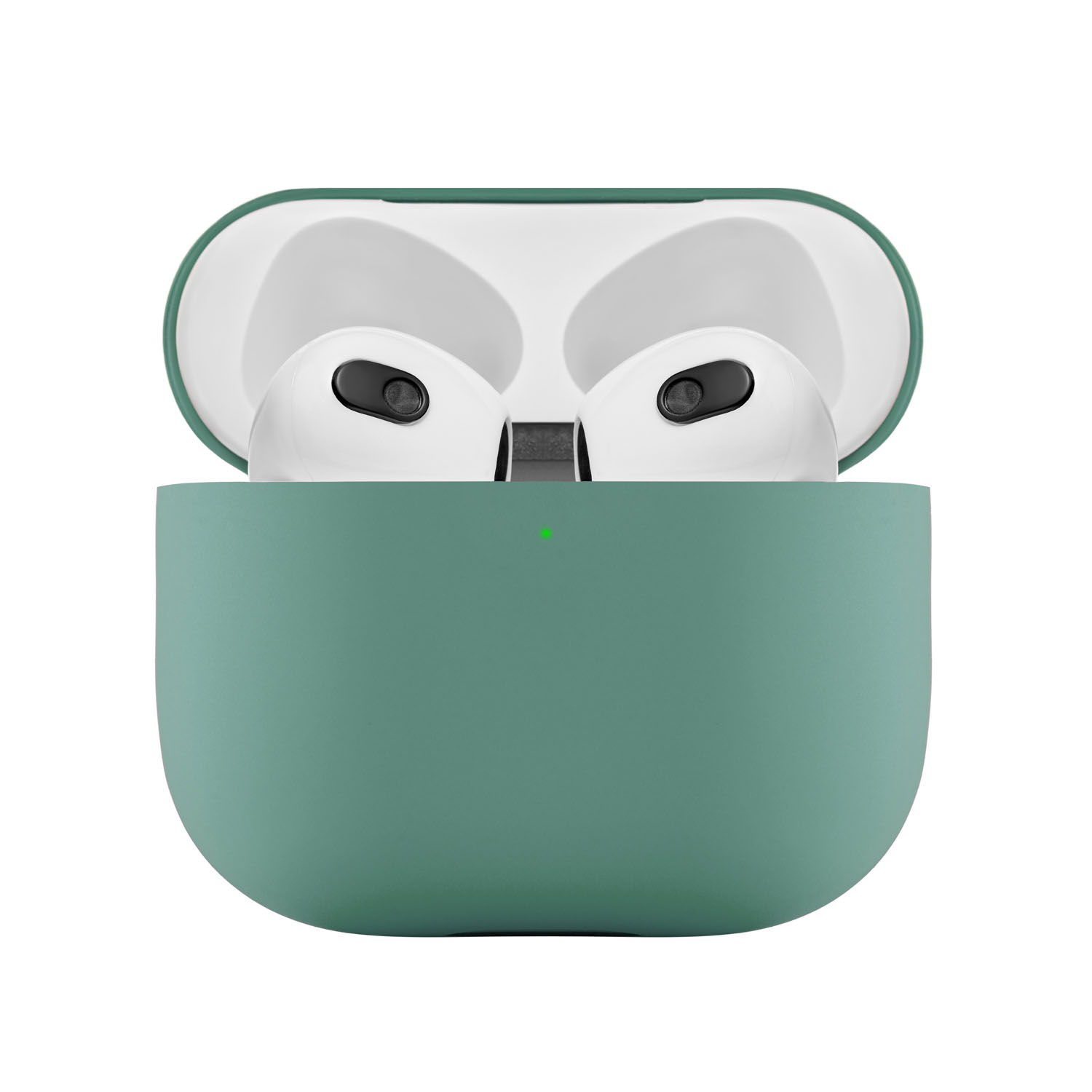 Ультратонкий силиконовый чехол Touch case для AirPods 3, зелёный