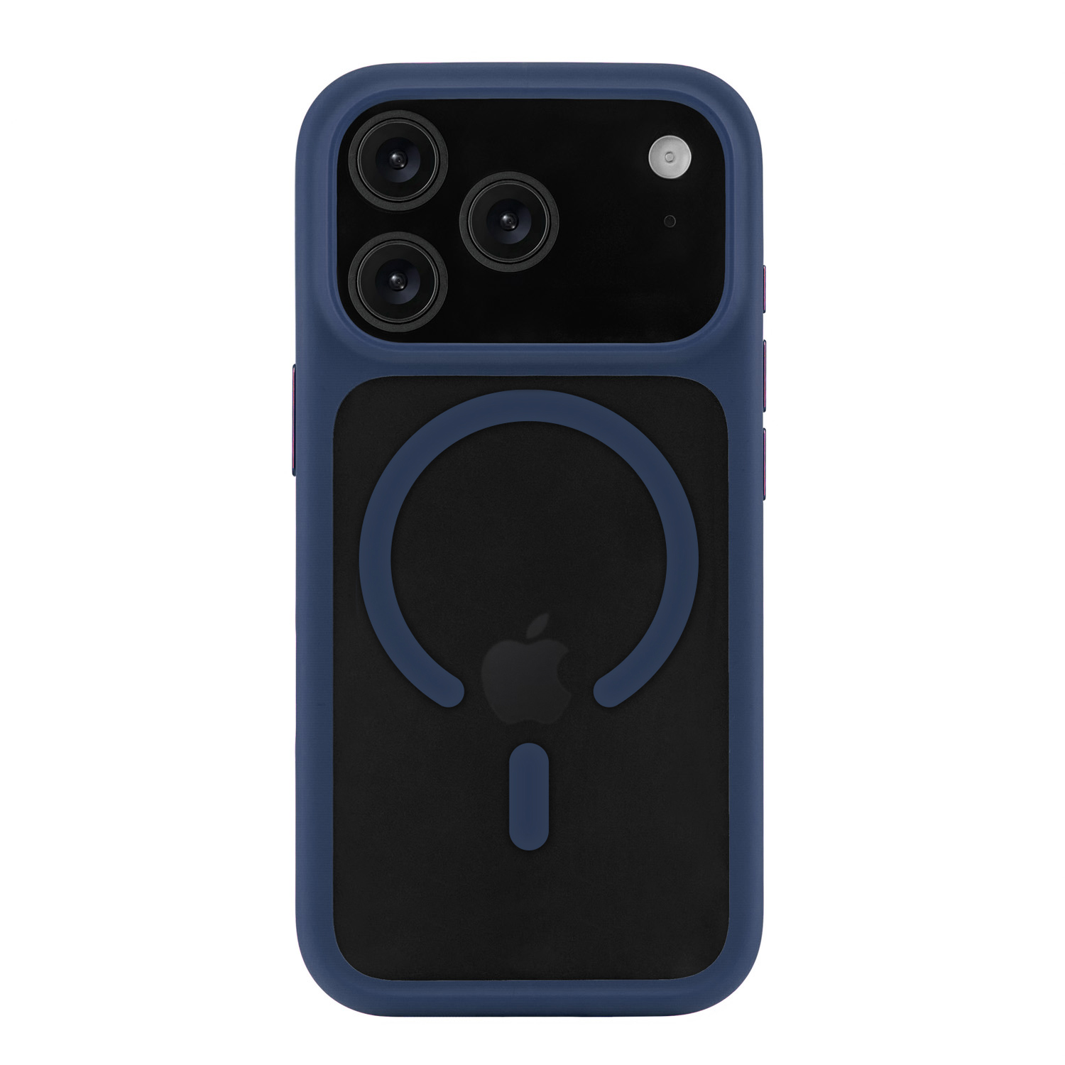 Фото Чехол защитный uBear Shade Case для iPhone 17 Pro, MagSafe, синий На фото изображено Чехол защитный uBear Shade Case для iPhone 17 Pro, MagSafe, синий