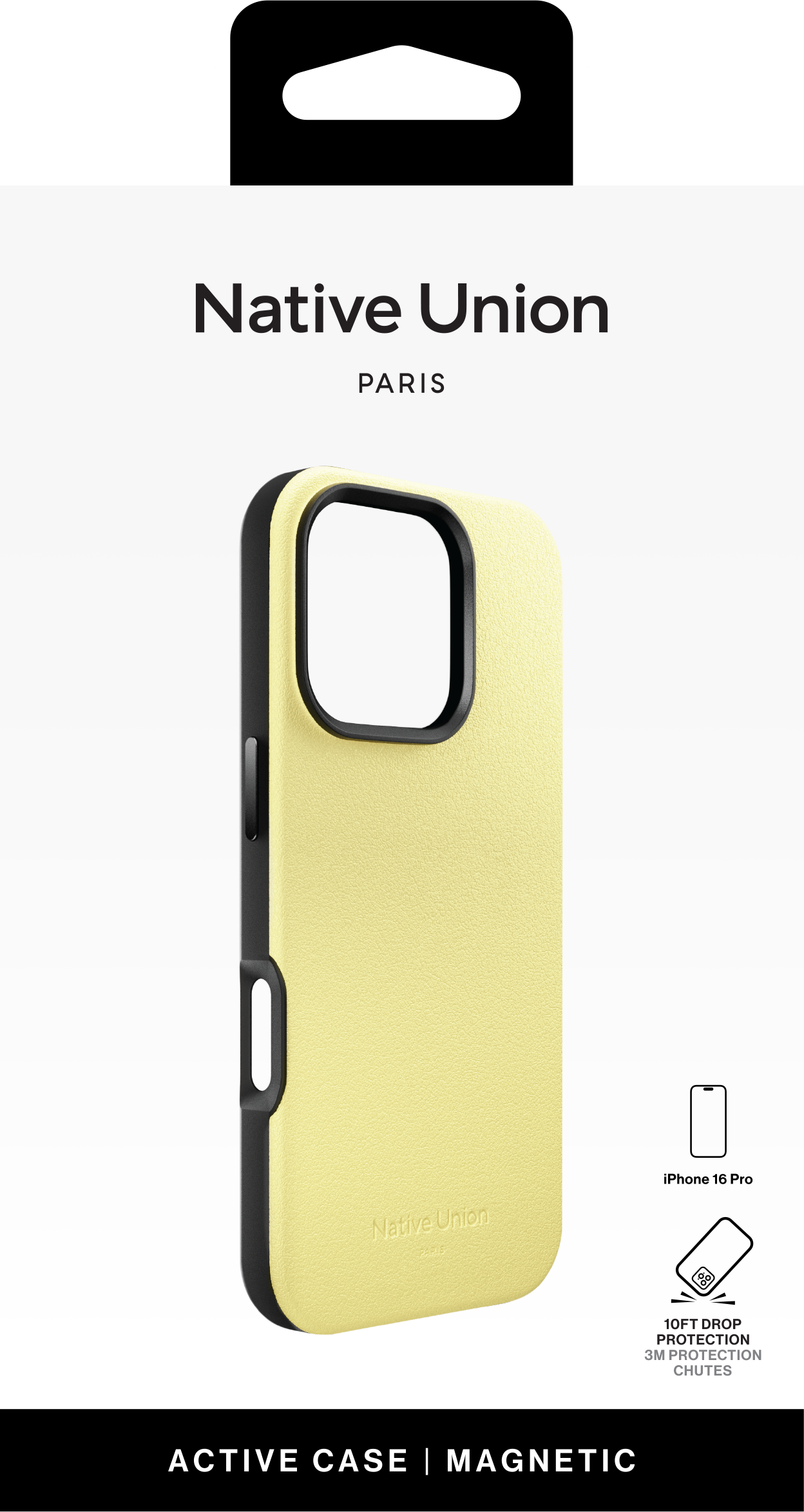 ACTIVE CASE FOR IPHONE 16 PRO LEMON, чехол защитный для iPhone 16 PRO, цвет: лимон