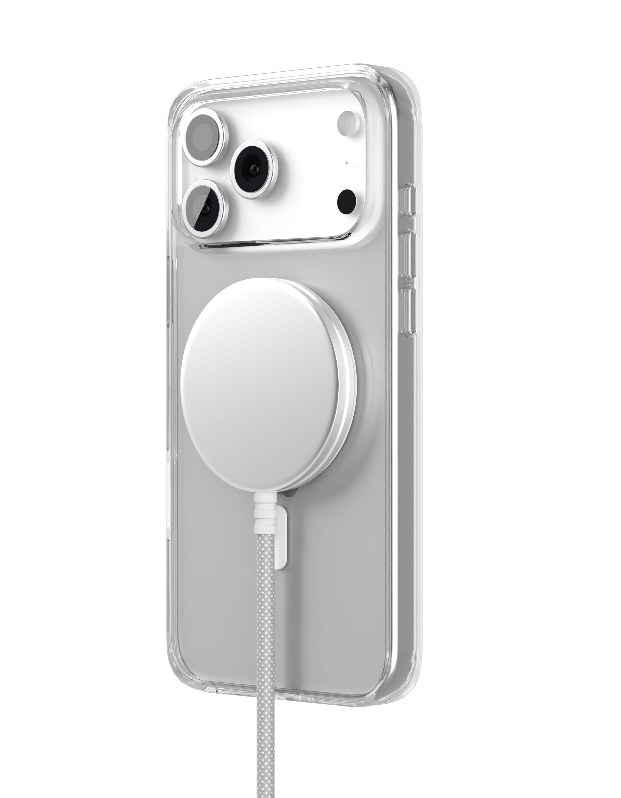 На фото изображено Чехол защитный VLP Diamond Case для iPhone 17 Pro Max, прозрачный