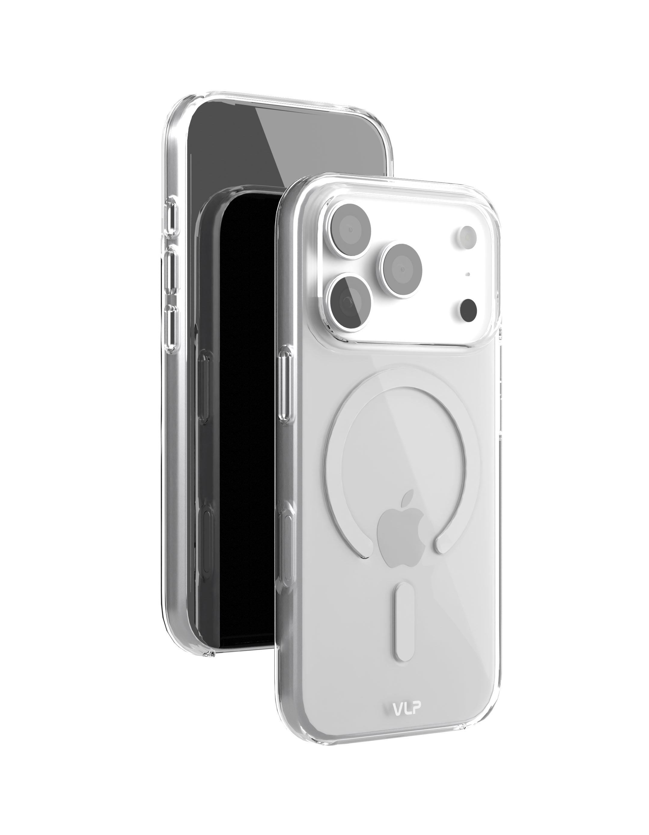 На фото изображено Чехол защитный VLP Puro Case с MagSafe для iPhone 17 Pro, прозрачный