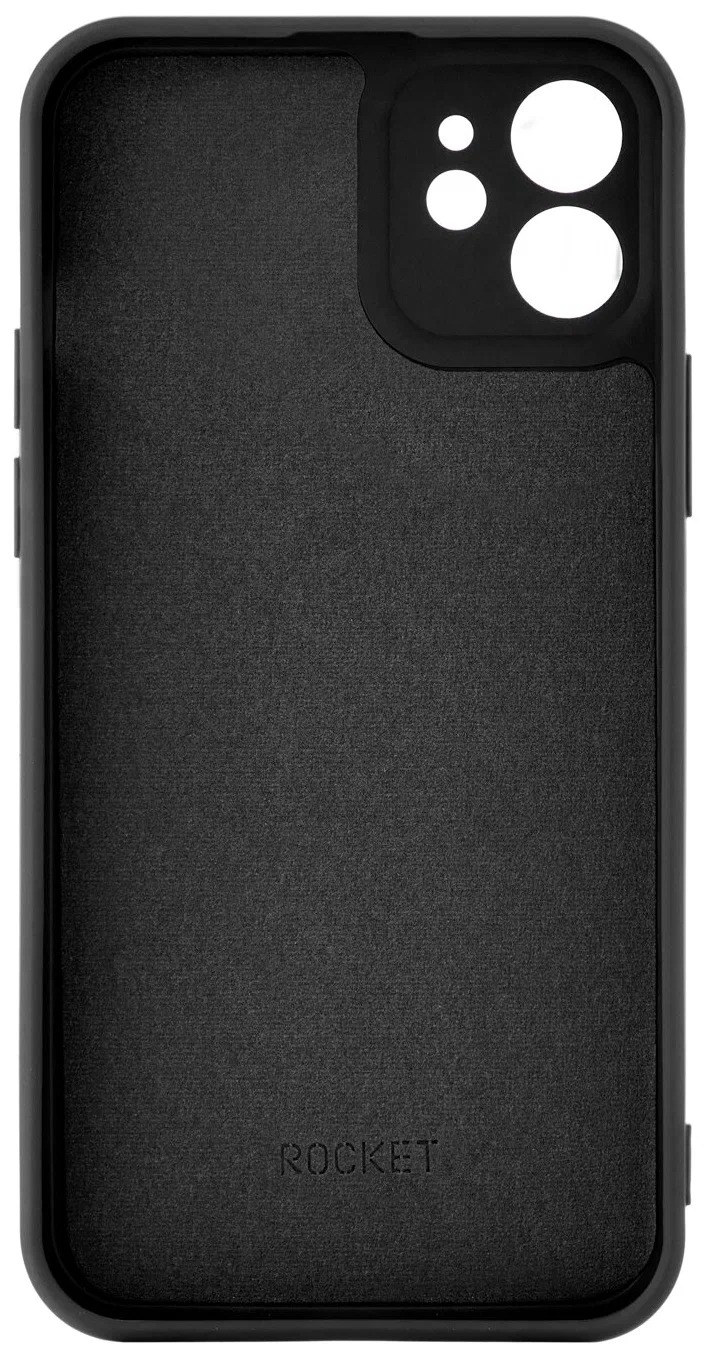 Чехол защитный ROCKET Sense для iPhone 12, soft-touch матовый, TPU, чёрный