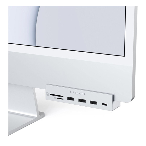 USB-C-концентратор Satechi Aluminum USB-C Clamp Hub для 24" iMac, серебристый