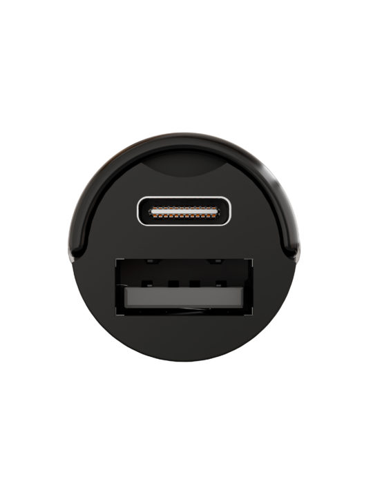 Автомобильное зарядное устройство "vlp" С-Power 38W USB-C+USB-A, PD, QC, черный