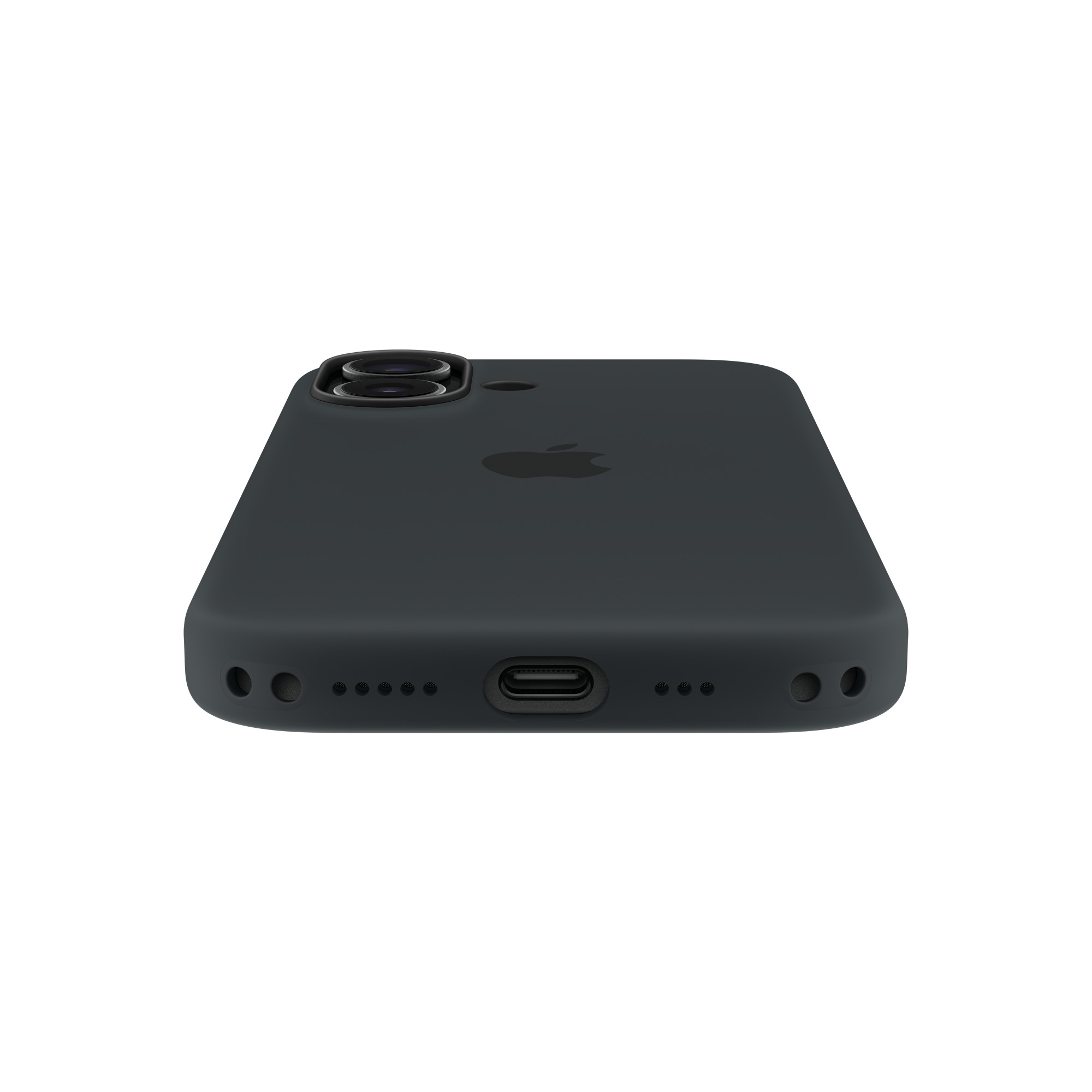 На фото изображено Чехол защитный Apple Silicone Case with MagSafe для iPhone 17, синий
