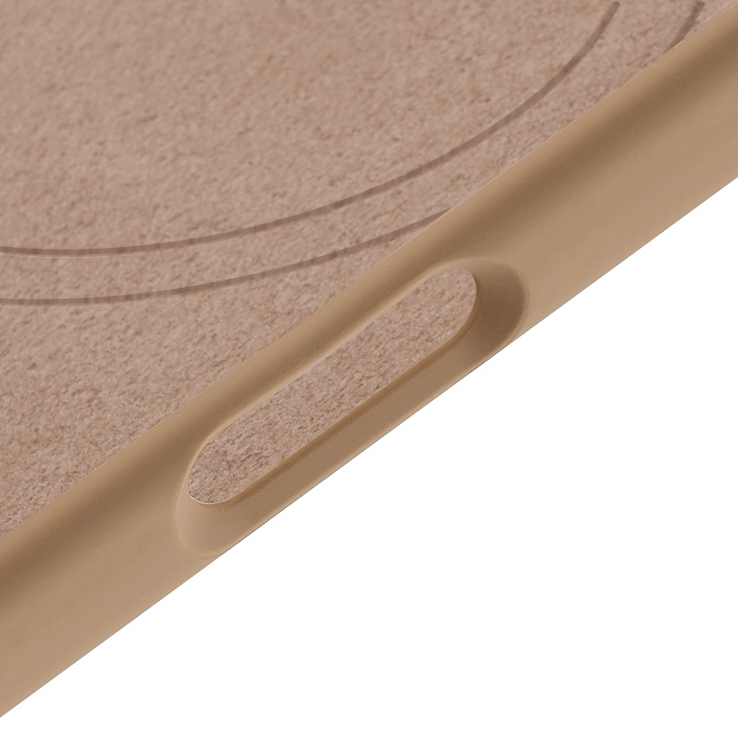 На фото изображено Чехол защитный uBear Touch Mag Case для iPhone 17 MagSafe, латте