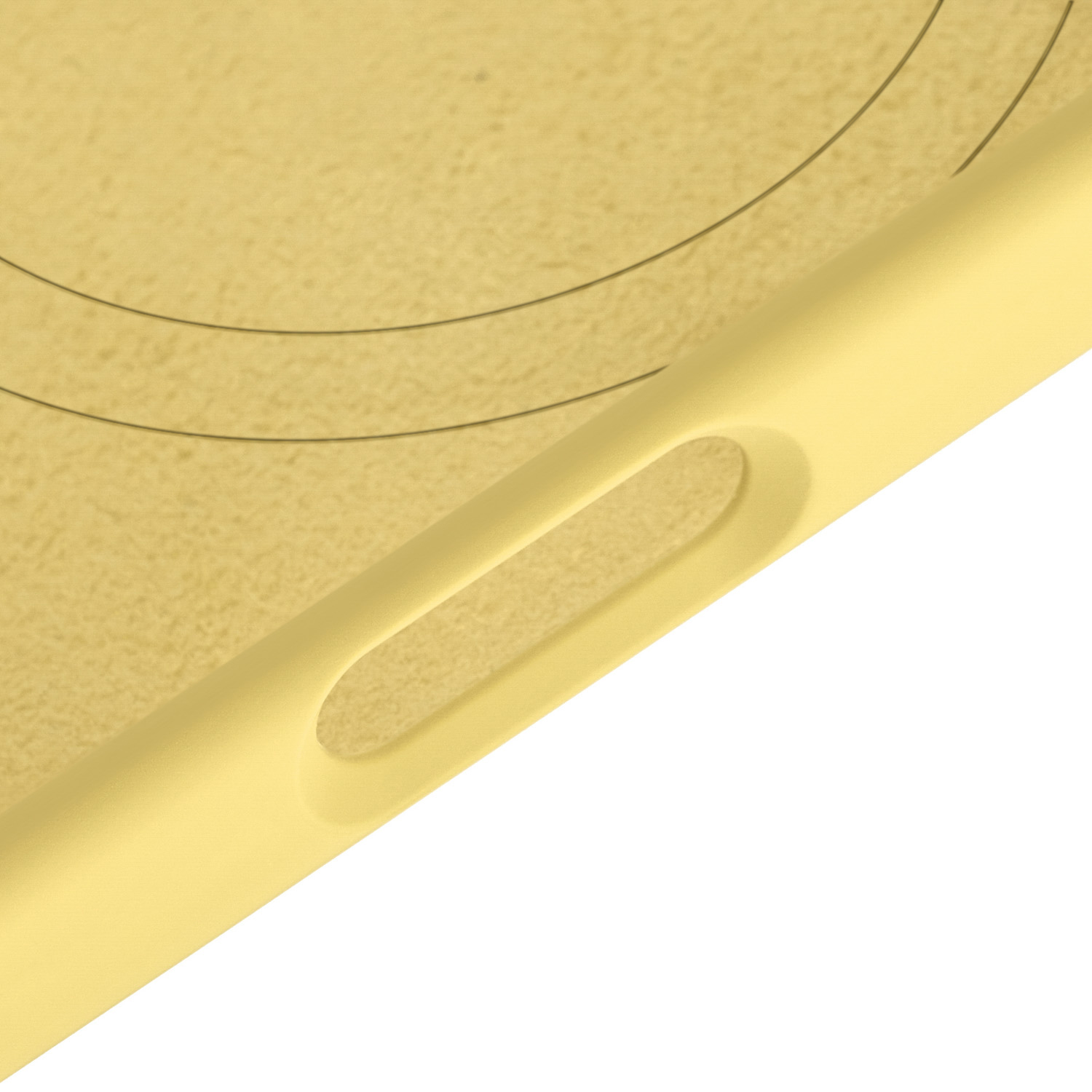 На фото изображено Чехол защитный uBear Touch Mag Case для iPhone 17 Pro, MagSafe, светло-жёлтый