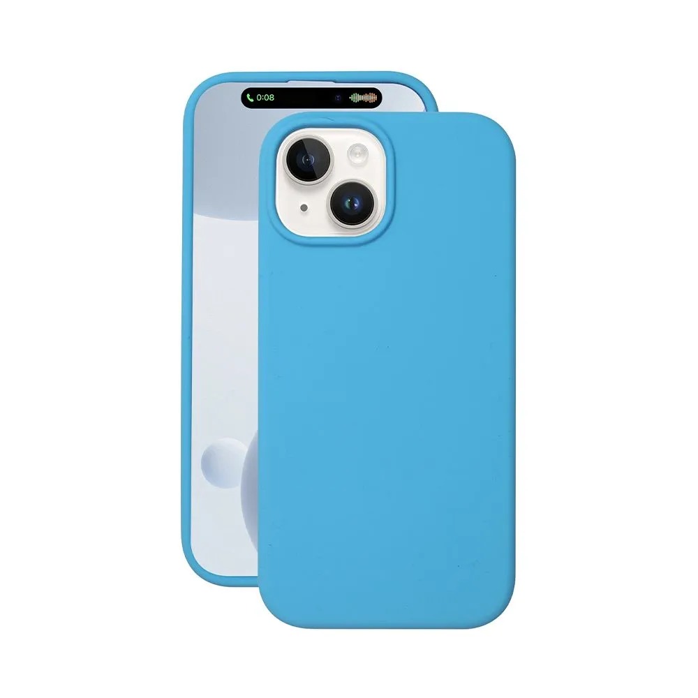 Чехол Liquid Silicone Case Pro Magsafe для Apple iPhone 15, голубой, Deppa  в Казань по цене