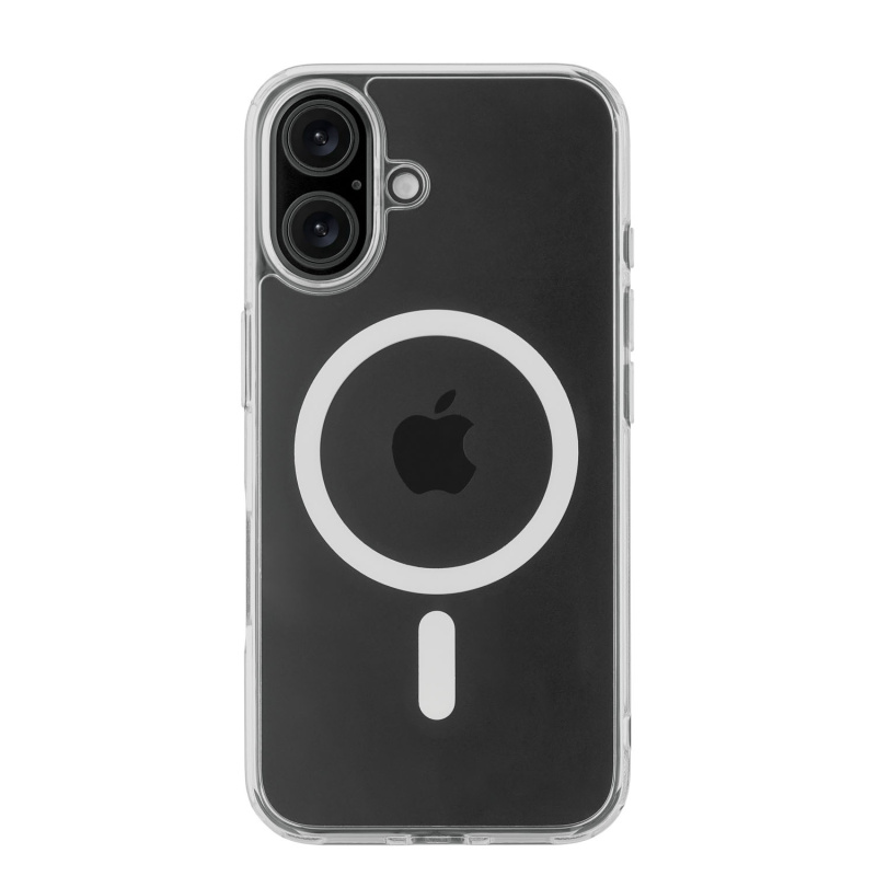 Чехол защитный uBear Real Mag Case для iPhone 16, MagSafe совместимый, усиленный, прозрачный