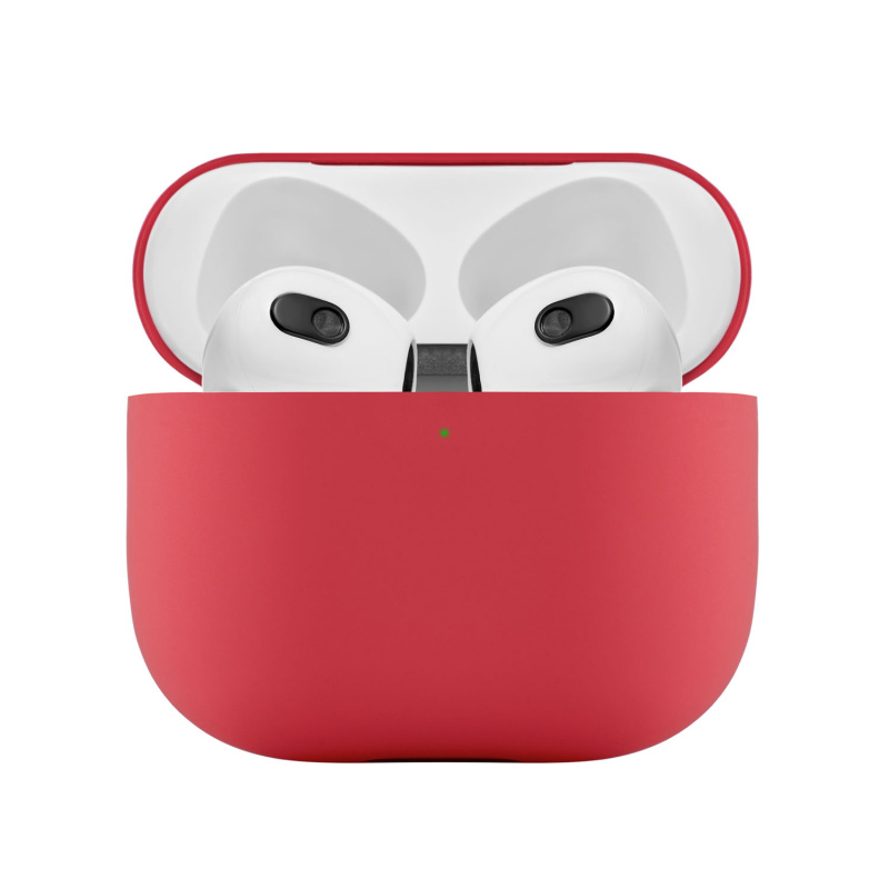 Ультратонкий силиконовый чехол Touch Case для AirPods 3, красный