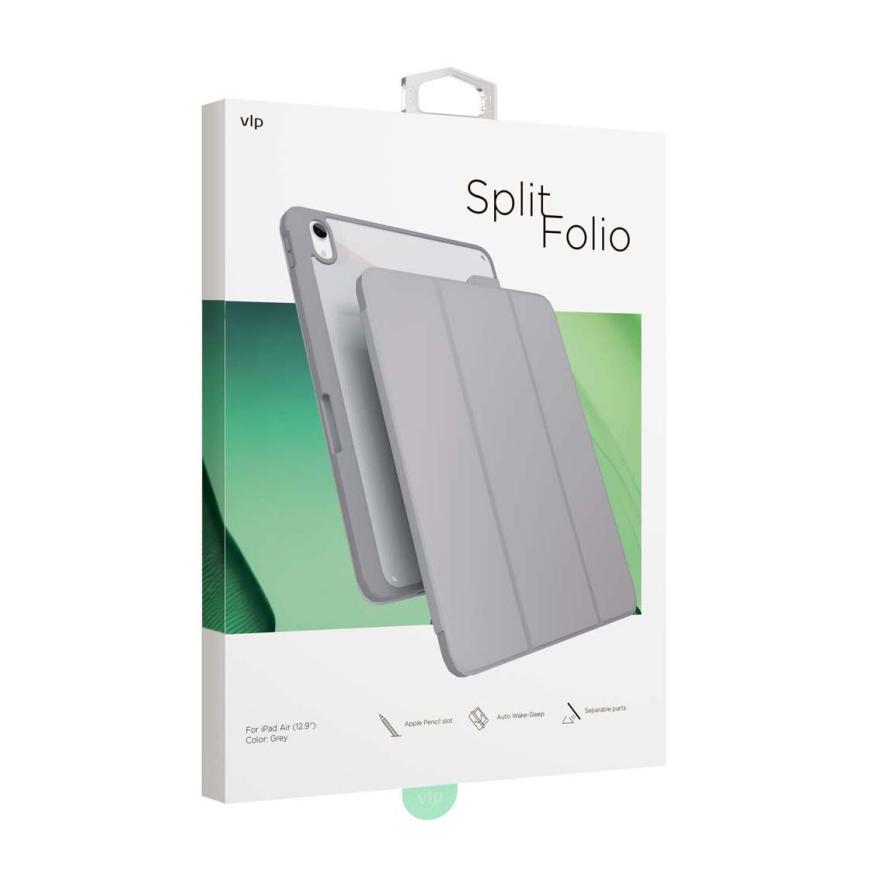 Защитный чехол VLP Split Folio для Apple iPad Air 13 (M2/M3), серый