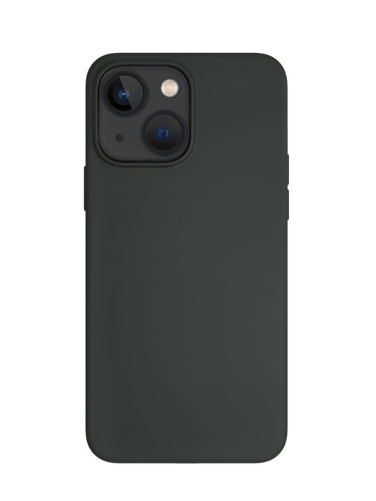 Чехол защитный "vlp" Silicone case с MagSafe для iPhone 14, темно-зеленый