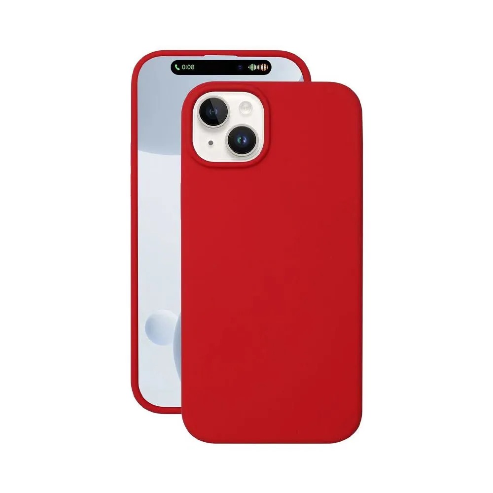 Чехол Liquid Silicone Case Pro для Apple iPhone 15 Plus, красный, Deppa в  Казань по цене