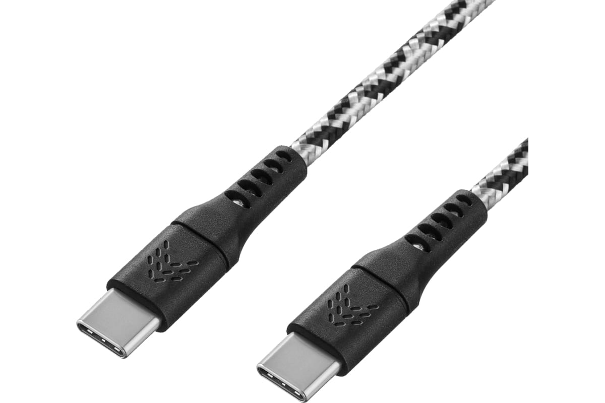 RDC513BW01CT-CС  Зарядный кабель Rocket Contact TPE USB-C/USB-C 1 м, чёрно-белый