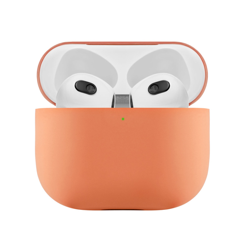 Ультратонкий силиконовый чехол Touch Case для AirPods 3, оранжевый