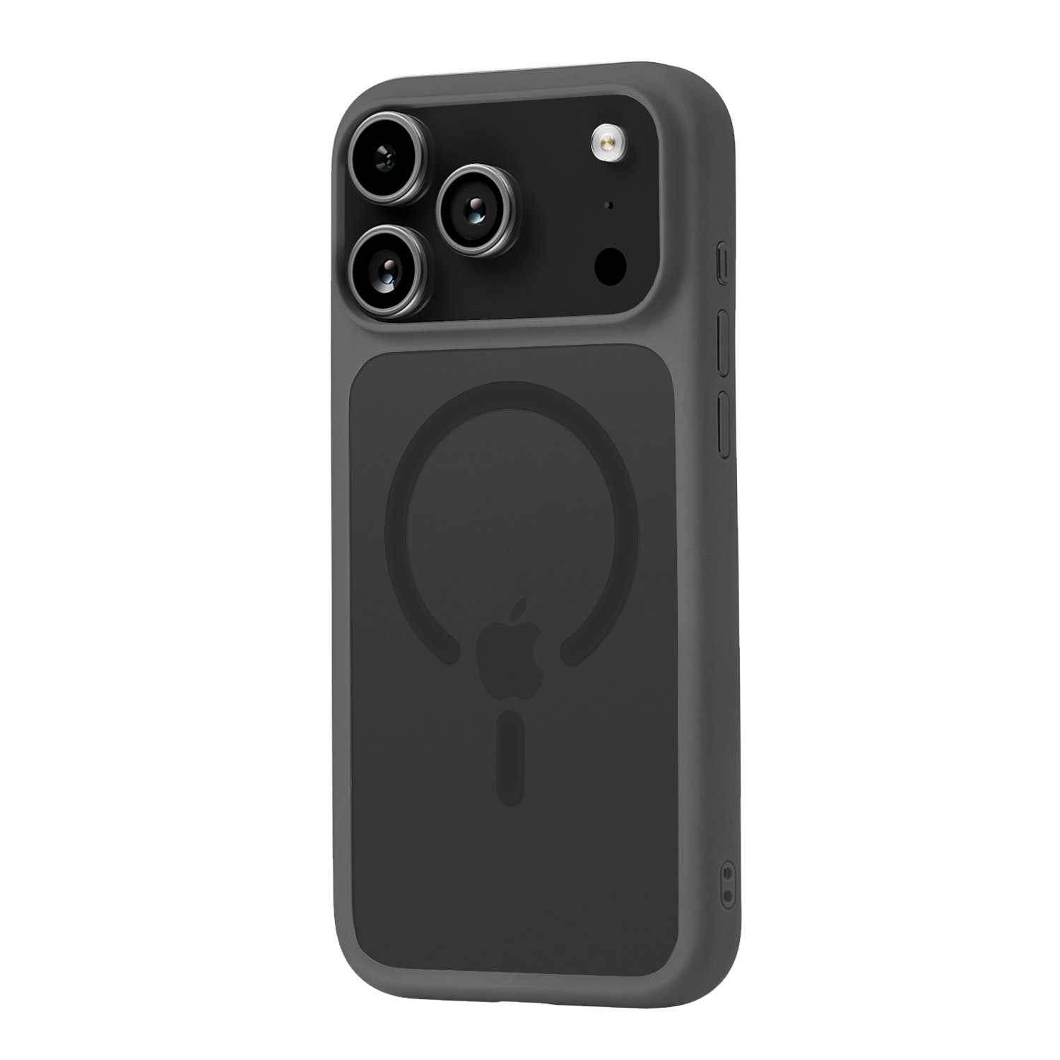 На фото изображено Чехол защитный uBear Shade Case для iPhone 17 Pro Max, MagSafe, серый 