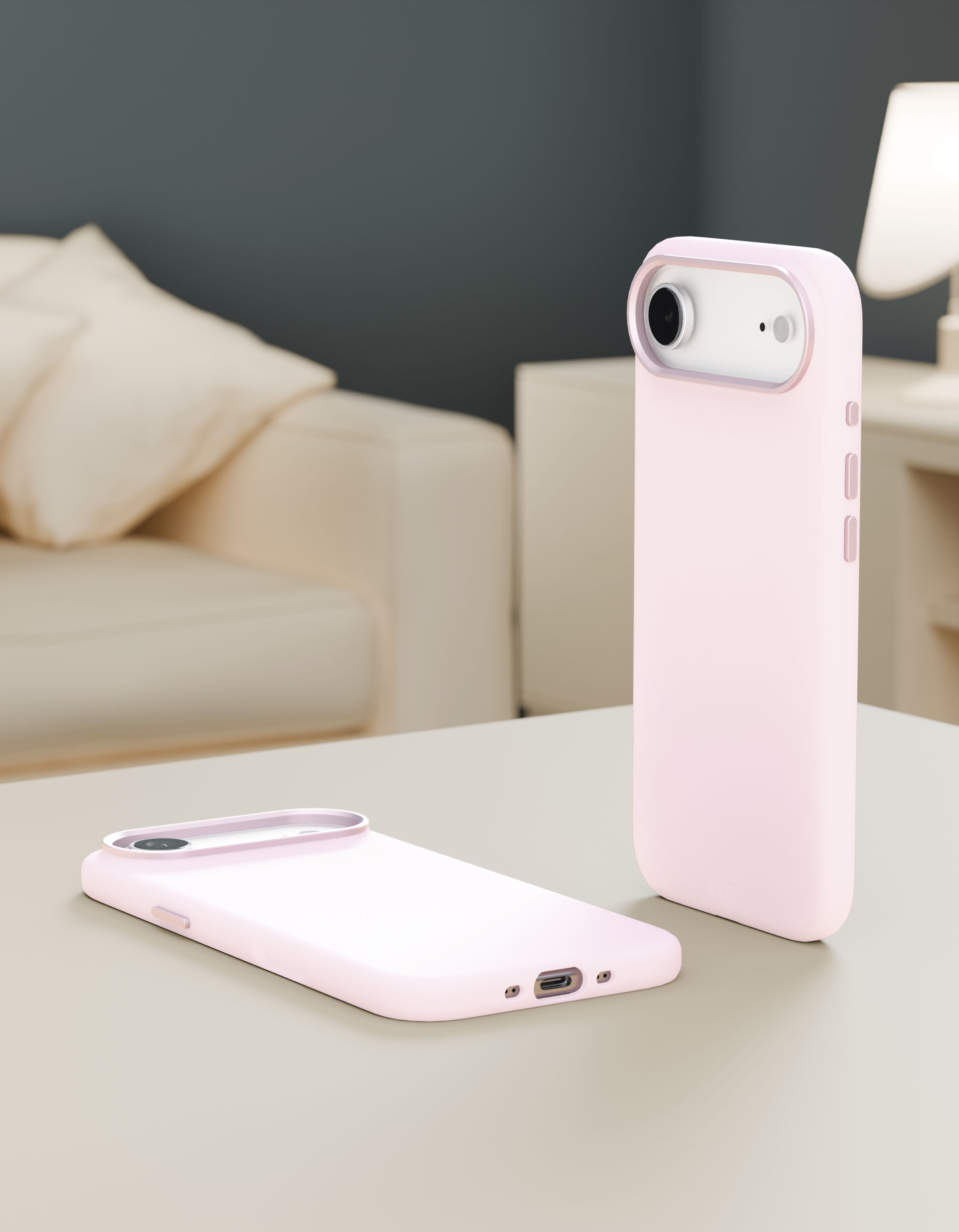 На фото изображено Чехол защитный VLP Aster Pro Case с MagSafe для iPhone 17 Air, розовый