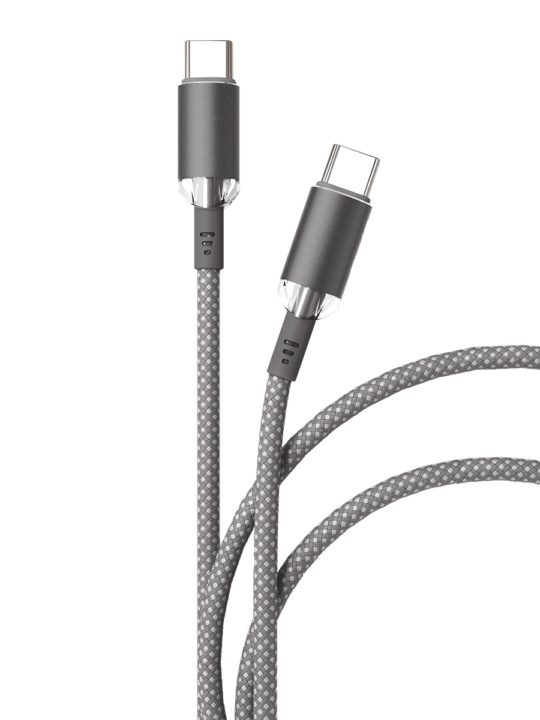 Дата-кабель "vlp" Diamond Cable USB C - USB C, 1.2м, серый