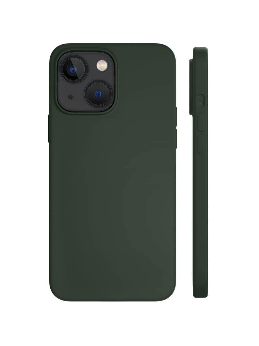 Чехол защитный "vlp" Silicone case с MagSafe для iPhone 14 Plus, темно-зеленый