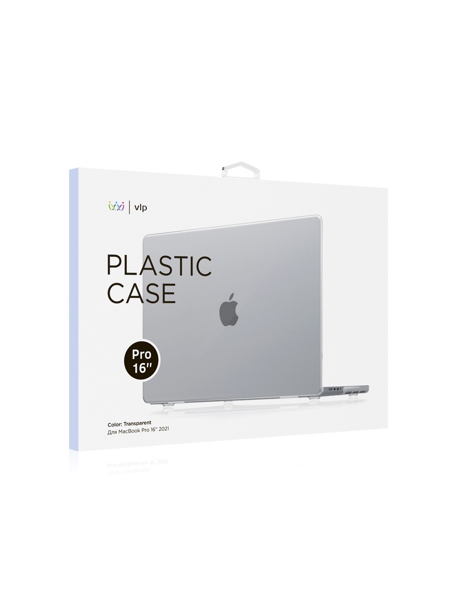 Чехол защитный "vlp" Plastic Case для MacBook Pro 16'' 2021, прозрачный