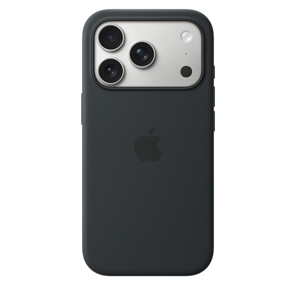 Фото Чехол защитный Apple Silicone Case with MagSafe для iPhone 17 Pro, чёрный Фото Чехол защитный Apple Silicone Case with MagSafe для iPhone 17 Pro, чёрный