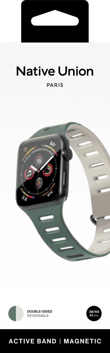 Ремешок для часов Apple Watch,Magnetic  38/40/41MM, Native Union,зел/сер