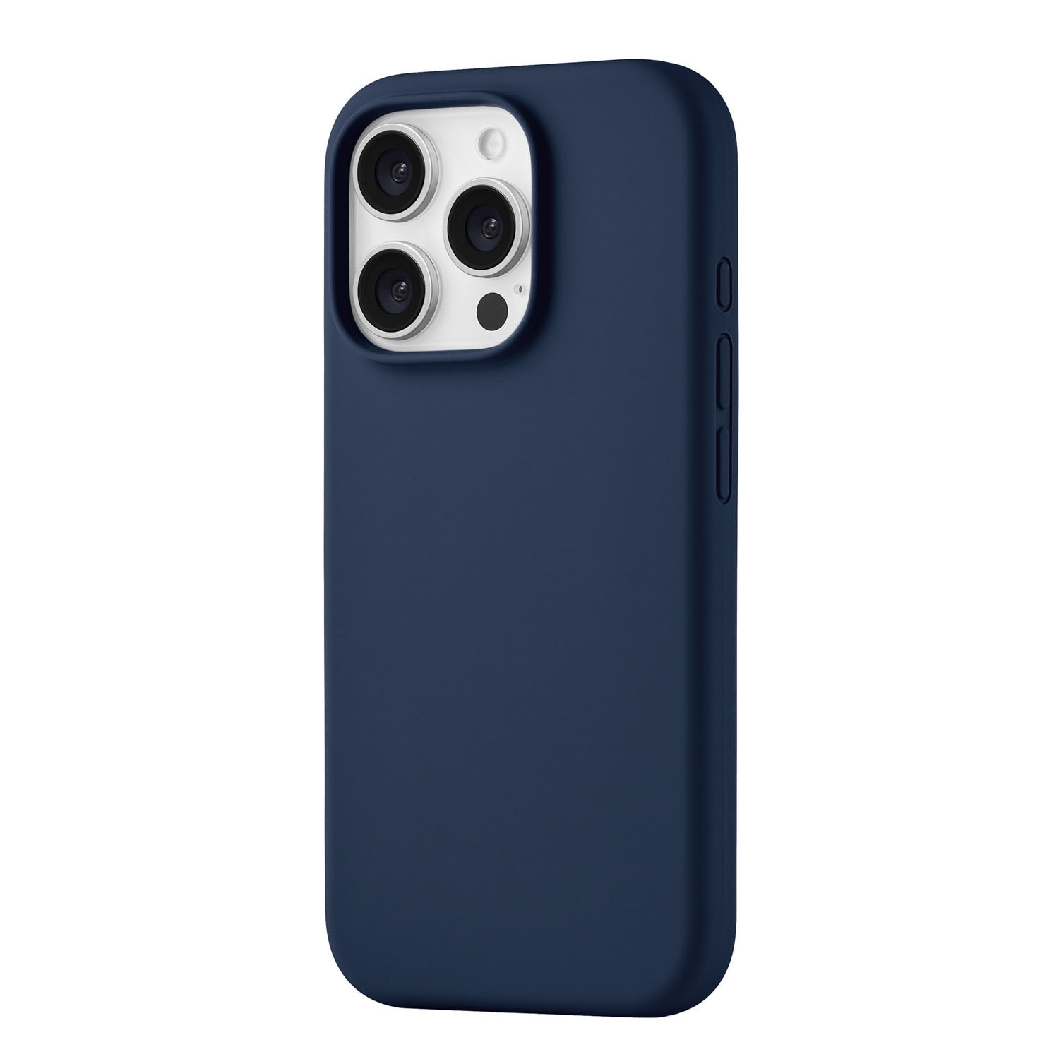 Чехол защитный uBear Touch Mag Case для iPhone 16 Pro, MagSafe совместимый, силикон, софт-тач, темно-синий