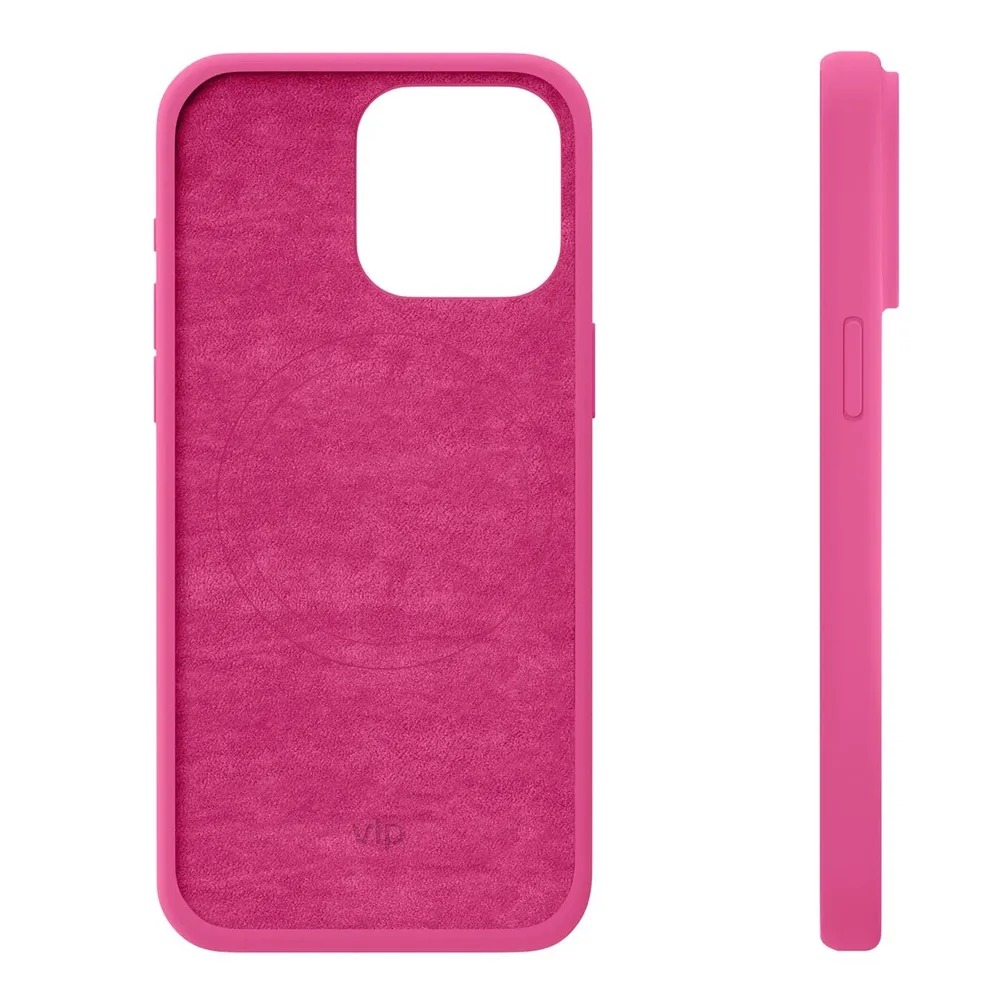 Чехол защитный "vlp" Aster Case с MagSafe для iPhone 15 ProMax, неоновый розовый