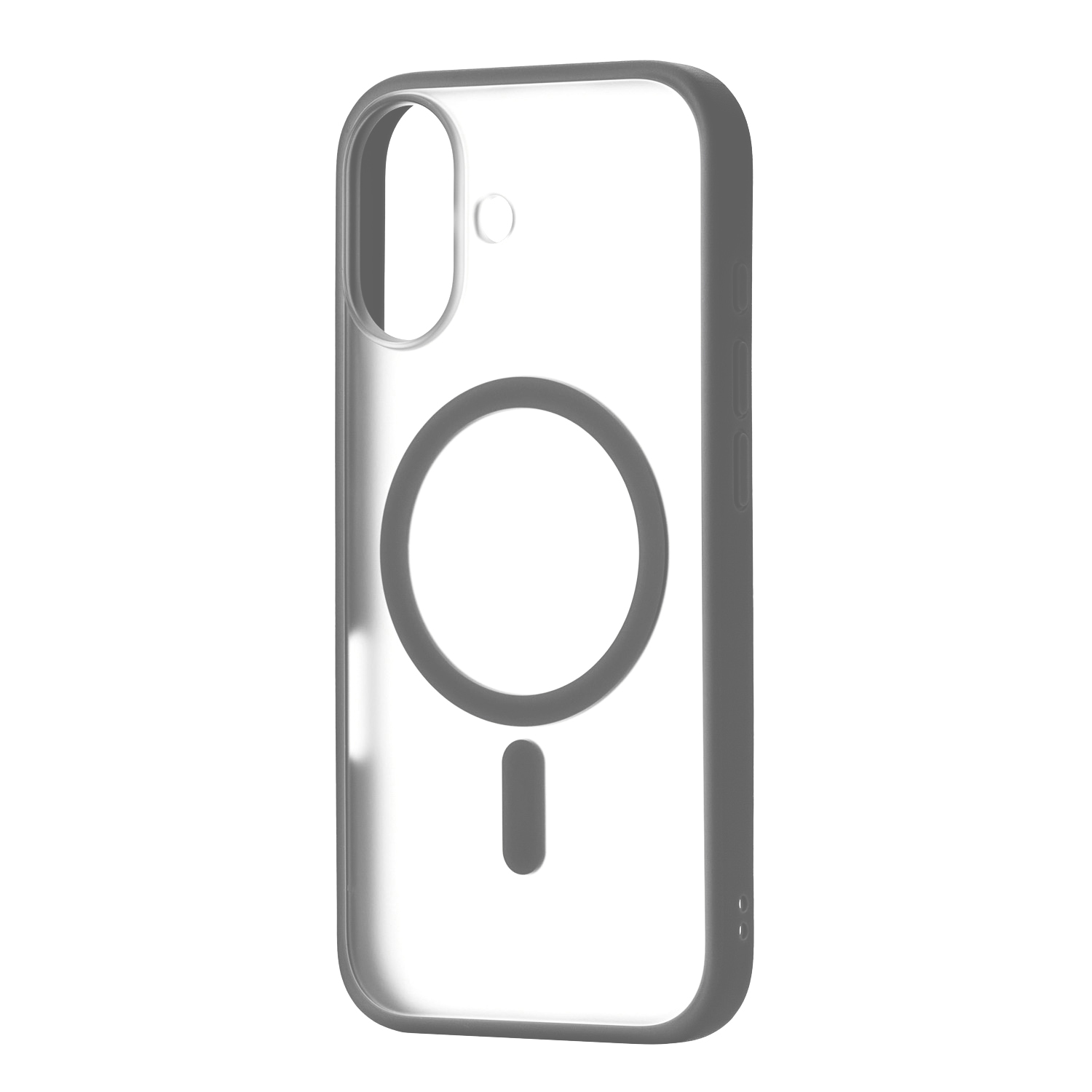 На фото изображено Чехол защитный uBear Cloud Mag Case для iPhone 17, MagSafe, серый