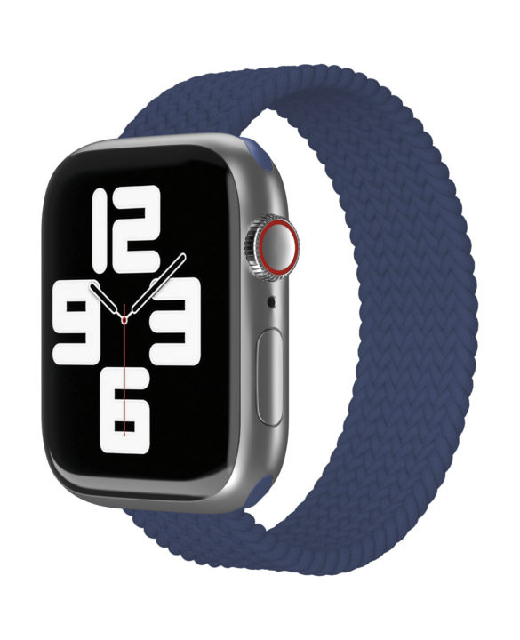 Ремешок нейлоновый плетёный "vlp" для Apple Watch 38/40/41, L/XL, 2шт, тёмно-синий