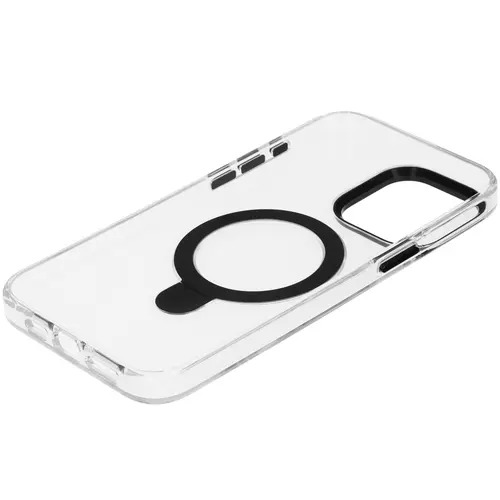Чехол защитный "vlp" Ring Case с MagSafe подставкой для iPhone 15 ProMax, черный