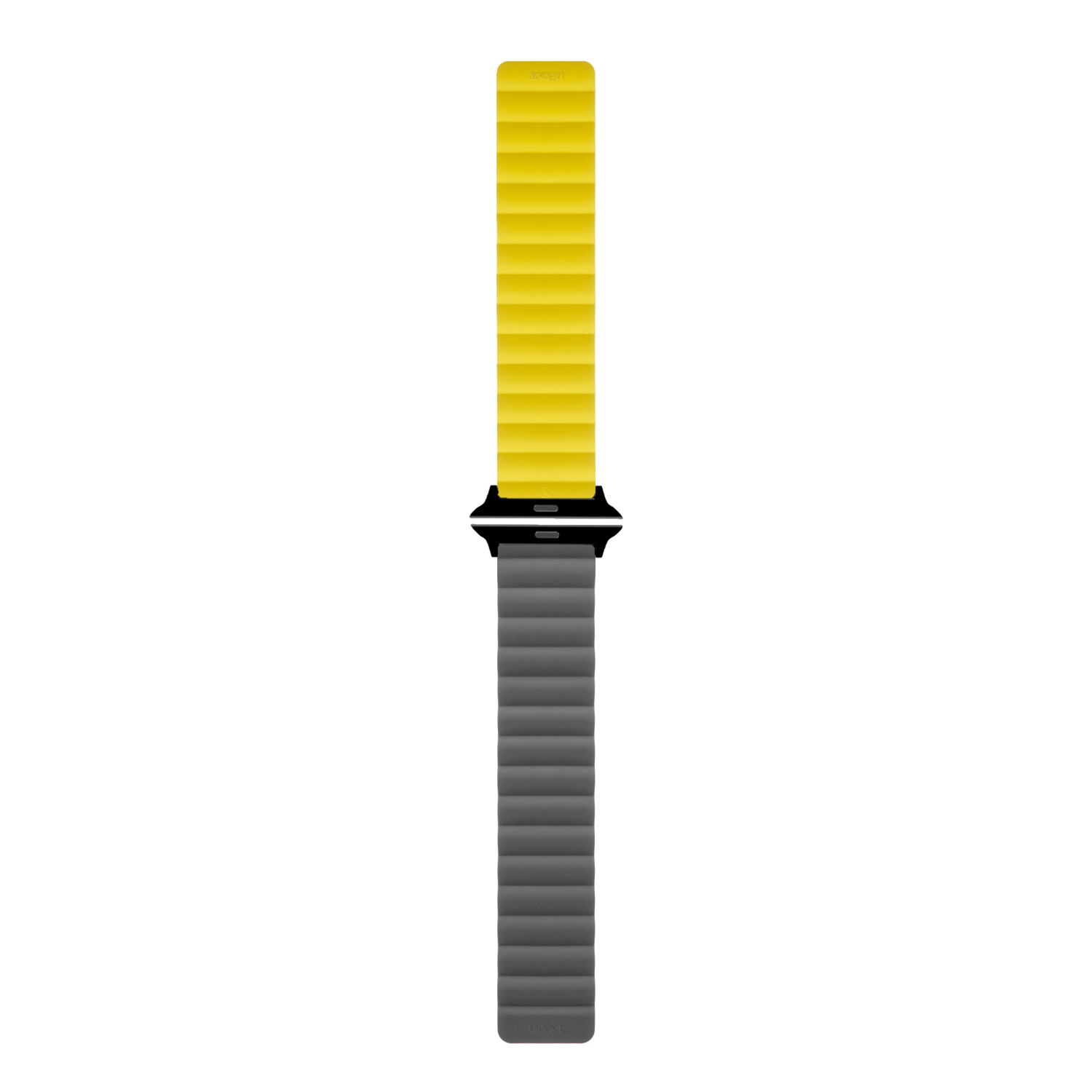 Ремешок uBear Mode для Apple Watch M/L (42, 44, 45, 49 мм), силиконовый, серый/жёлтый