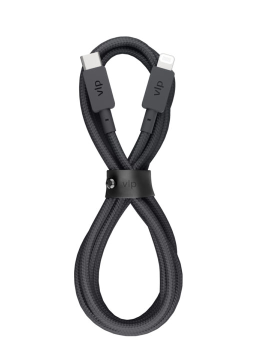 Дата-кабель "vlp" Nylon Cable USB С - Lightning MFI, 1.2м, черный