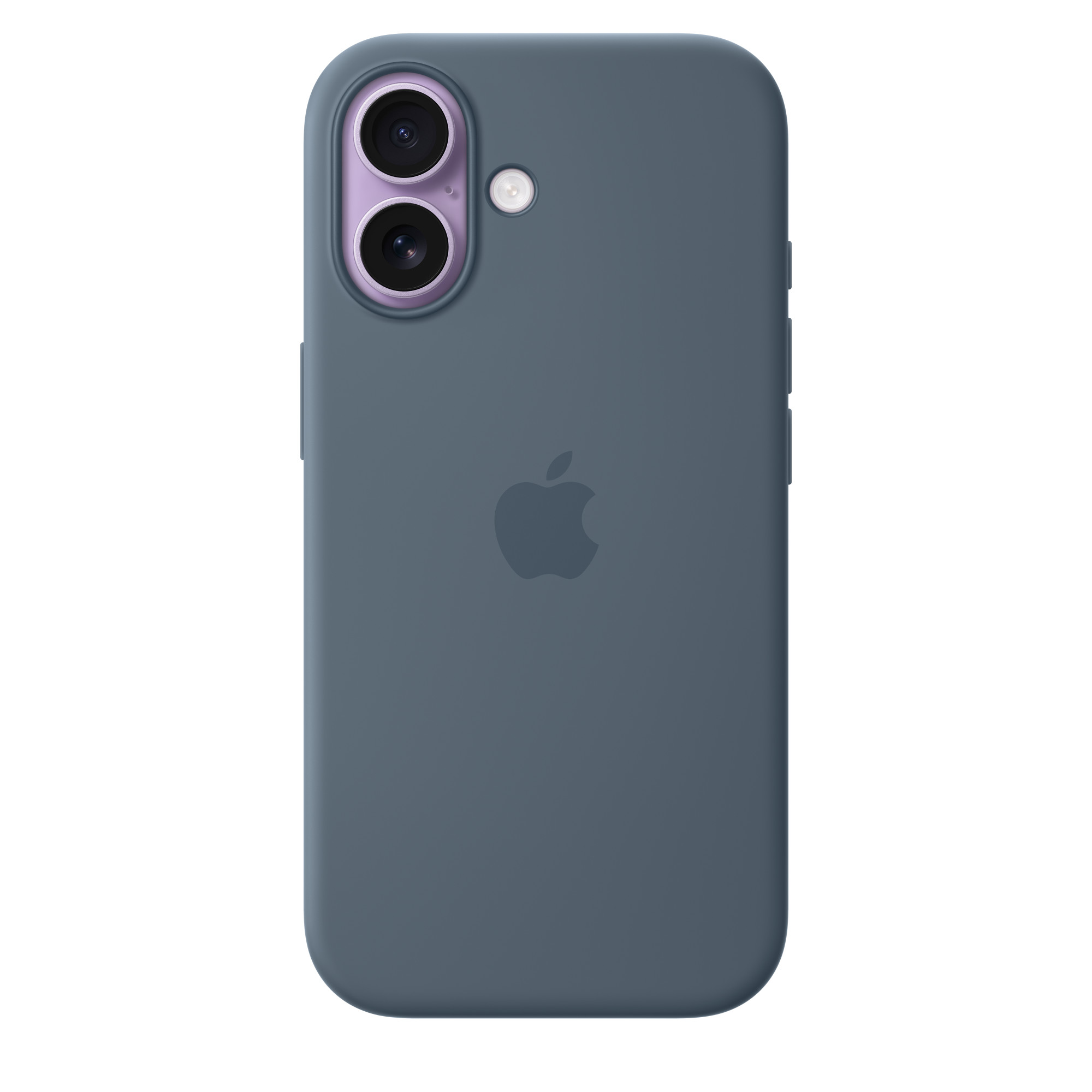 На фото изображено Чехол защитный Apple Silicone Case with MagSafe для iPhone 17, синий