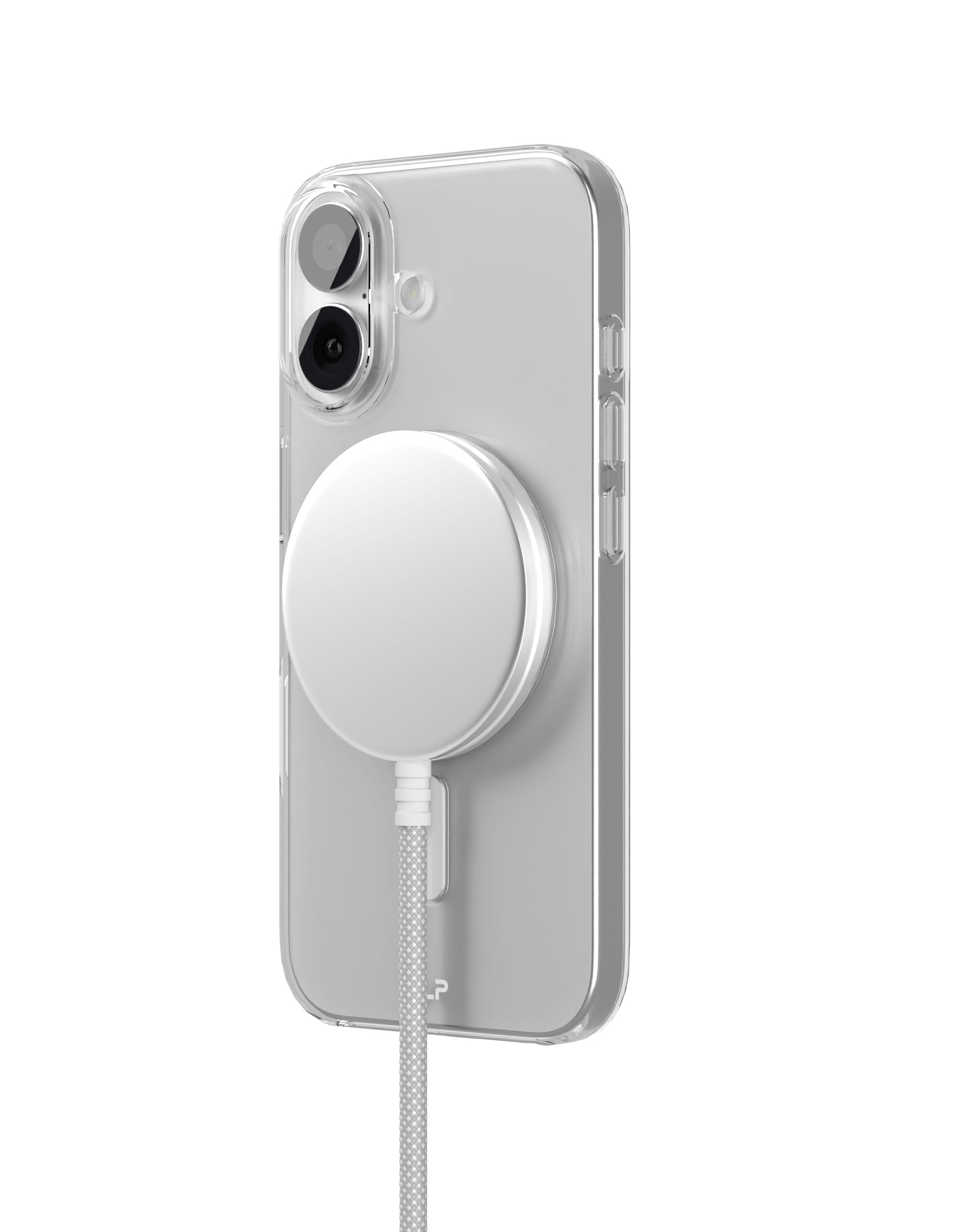 На фото изображено Чехол защитный VLP Puro Case с MagSafe для iPhone 17, прозрачный