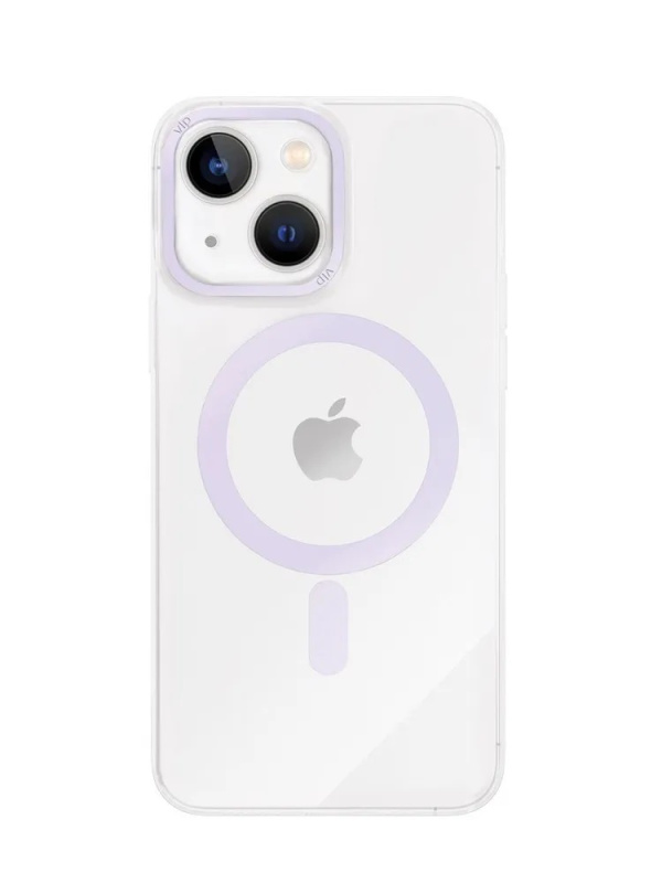 Чехол защитный &quot;vlp&quot; Line case с MagSafe для iPhone 14, фиолетовый