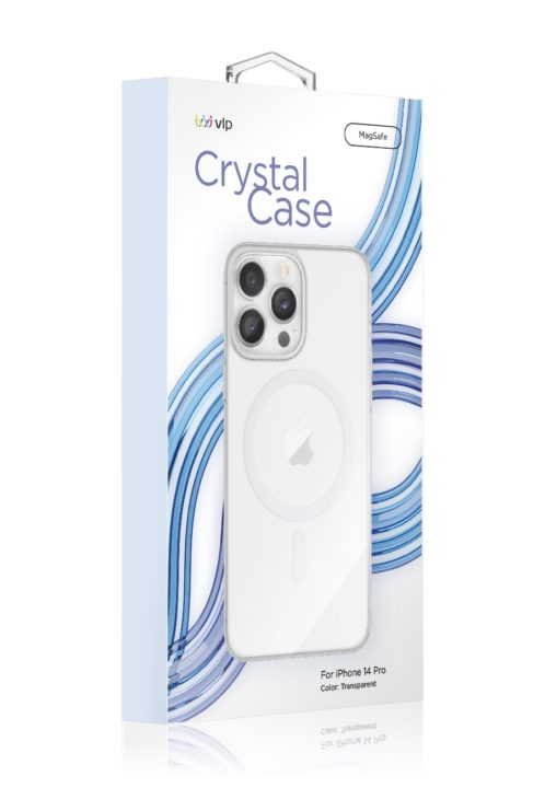 Чехол защитный VLP Crystal case с MagSafe для iPhone 14 Pro, прозрачный